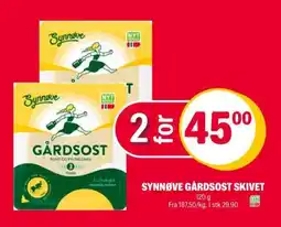 Coop Extra SYNNØVE GÅRDSOST SKIVET tilbud