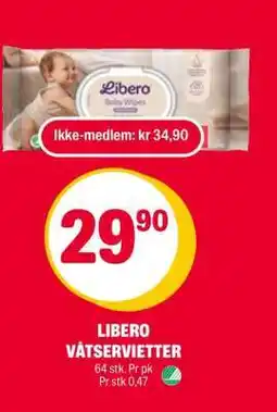 Coop Extra LIBERO VÅTSERVIETTER tilbud