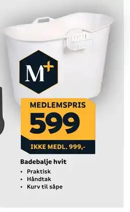 Megaflis Badebalje hvit tilbud
