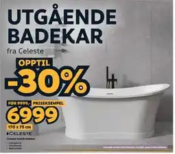 Megaflis Celeste Amalfi badekar tilbud