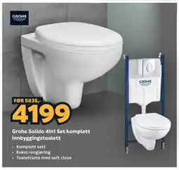 Megaflis Grohe Solido 4in1 Set komplett innbyggingstoalett tilbud