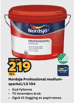Megaflis Nordsjø Professional mediumsparkel/LS 104 tilbud