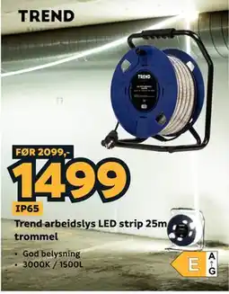 Megaflis Trend arbeidslys LED strip 25m trommel tilbud