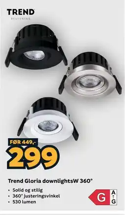 Megaflis Trend Gloria downlightsW 360° tilbud