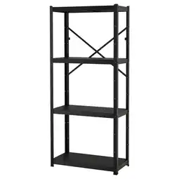 IKEA Bror Hylle, svart, 85x40x190 cm tilbud