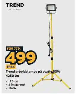 Megaflis Trend arbeidslampe på stativ 50W 4250 lm tilbud