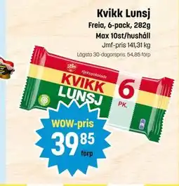 Eurocash Kvikk Lunsj tilbud