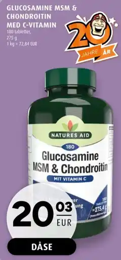 Scandinavian Park Natures Aid Glucosamine MSM & Chondroitin med C-vitamin tilbud