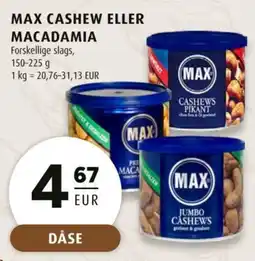 Scandinavian Park Max cashew eller macadamia tilbud