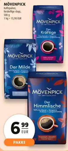 Scandinavian Park Mövenpick kaffepulver forskellige slags tilbud