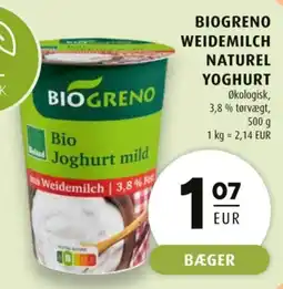 Scandinavian Park Biogreno weidemilch naturel yoghurt tilbud