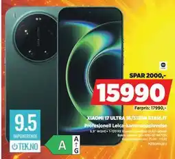 POWER XIAOMI 17 ULTRA 16/512GB STARLIT tilbud