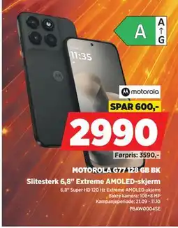 POWER MOTOROLA G77 128 GB BK tilbud