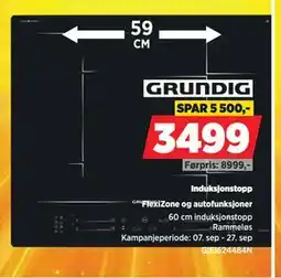 POWER GRUNDIG Induksjonstopp tilbud