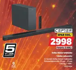 POWER CEPTER Dolby Atmos-lydplanke tilbud