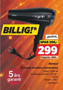 POWER Hårføner tilbud