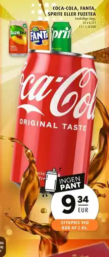 Scandinavian Park COCA-COLA, FANTA, SPRITE ELLER FUZETEA, EUR 9.34 tilbud