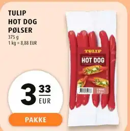 Scandinavian Park TULIP HOT DOG PØLSER, EUR 3.33 tilbud