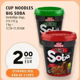 Scandinavian Park CUP NOODLES BIG SOBA, EUR 2 tilbud