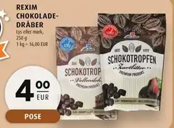 Scandinavian Park REXIM CHOKOLADE-DRÅBER, EUR 4 tilbud