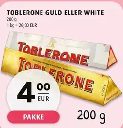 Scandinavian Park TOBLERONE GULD ELLER WHITE, EUR 4 tilbud