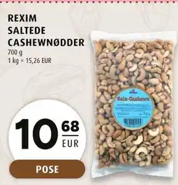Scandinavian Park REXIM SALTEDE CASHEWNØDDER, EUR 10.68 tilbud
