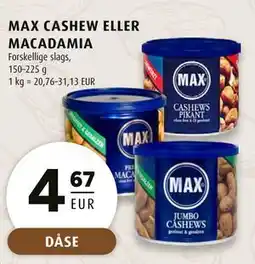 Scandinavian Park MAX CASHEW ELLER MACADAMIA, EUR 4.67 tilbud