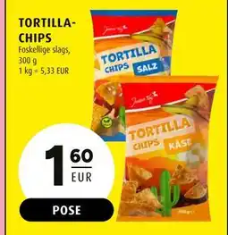 Scandinavian Park TORTILLA-CHIPS, EUR 1.6 tilbud