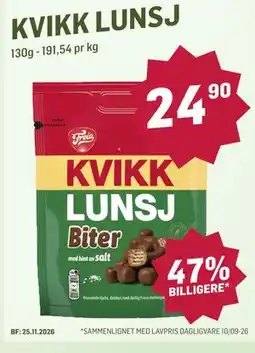 Holdbart KVIKK LUNSJ tilbud