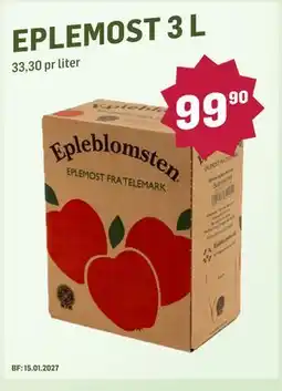 Holdbart EPLEMOST 3 L tilbud
