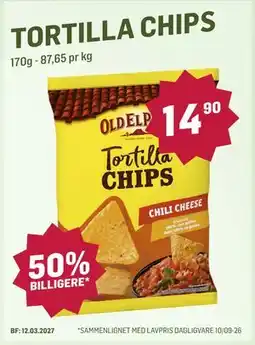 Holdbart TORTILLA CHIPS tilbud