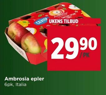 Meny Ambrosia epler tilbud