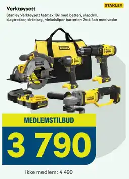 Maxbo Stanley Verktøysett fatmax 18v tilbud
