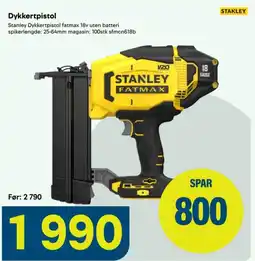 Maxbo Stanley Dykkertpistol fatmax 18v uten batteri tilbud