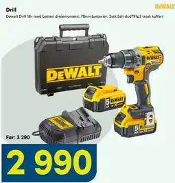 Maxbo DeWalt Drill 18v med batteri tilbud