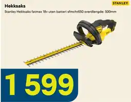 Maxbo Stanley Hekksaks fatmax 18v uten batteri sfmcht650 tilbud