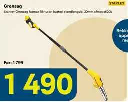 Maxbo Stanley Grensag fatmax 18v uten batteri sverdlengde: 20mm sfmcps620b tilbud