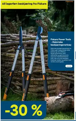 Maxbo Fiskars Power Tools - Elektriske beskjæringsverktøy tilbud