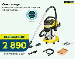 Maxbo Kärcher Grovstøvsuger wd 6 p s v-30/8/35/t tilbud