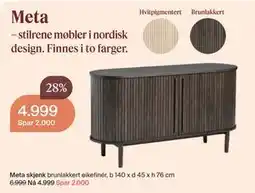 Møbelringen Meta skjenk tilbud