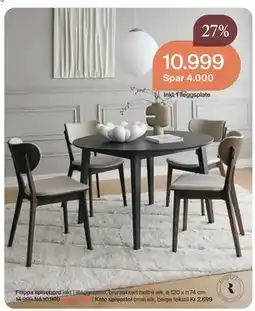 Møbelringen Filippa spisebord tilbud