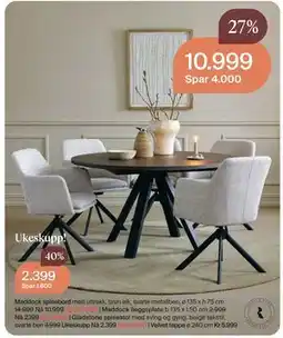 Møbelringen Maddock spisebord tilbud