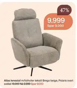 Møbelringen Atlas lenestol tilbud