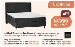 Møbelringen Kvitfjell Premium kontinentalseng tilbud