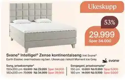 Møbelringen Svane Intelligel Zense kontinentalseng tilbud