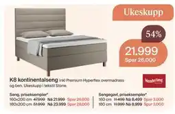 Møbelringen K8 kontinentalseng tilbud