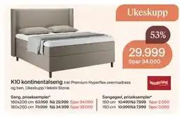 Møbelringen K10 kontinentalseng tilbud