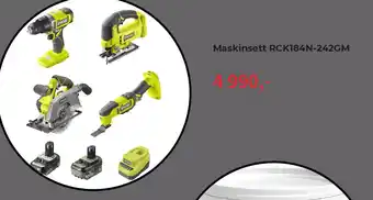 Ryobi Maskinsett RCK184N-242GM