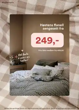 Kid Interiør Høstens flanell sengesett, Medlemspris tilbud