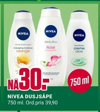 Europris Nivea dusjsåpe tilbud